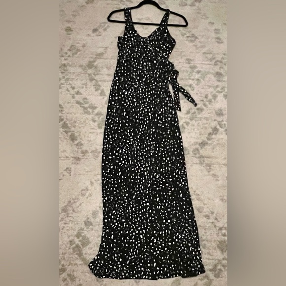 Market & Spruce Black & White Printed Maternity Maxi Dress – Size Small - Picture 1 of 3